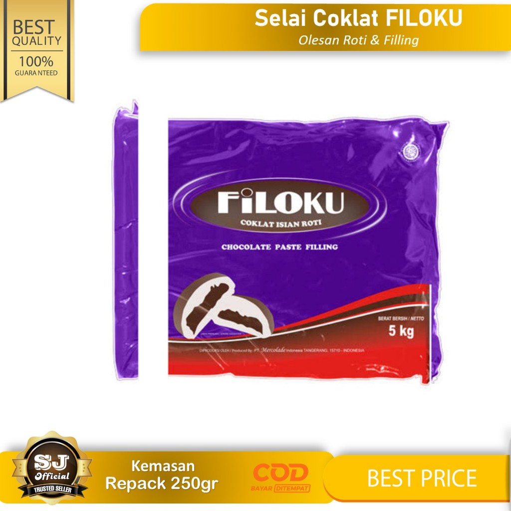 

Selai Coklat FILOKU Repack 250gr / Selai Coklat Filling Isian Roti