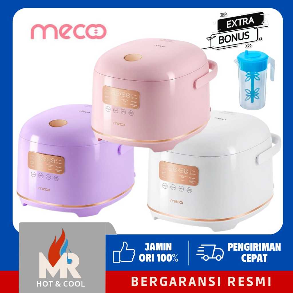 Rice Cooker Mecoo Digital Aesthetic Low Carbo 1.8L Low Carbo Low Sugar 400Watt