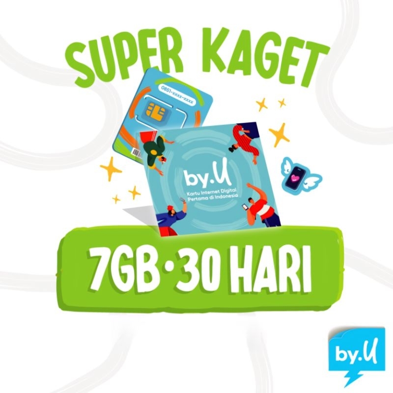 Kartu data  BY U 3GB BY.U 3GB Vcr by 7 gb KARTU BY U 7GB GRATIS  NO CANTIK selama stok tersedia