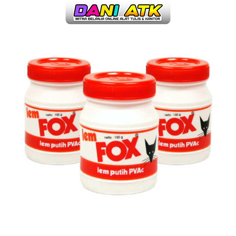

Lem Putih Fox Putih PVAC Botol 150 g / White Adhesive / Lem Kayu (Serba Guna)