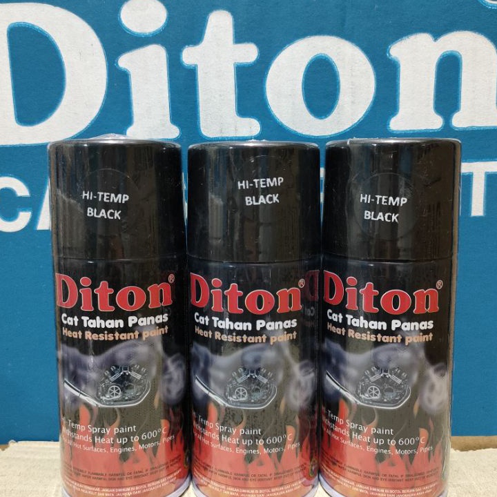 Pilok Pilox Cat DITON HITEMP ack Anti Panas Tahan Panas Warna Hitam 15cc Cat Semprot Diton 15cc Pilo