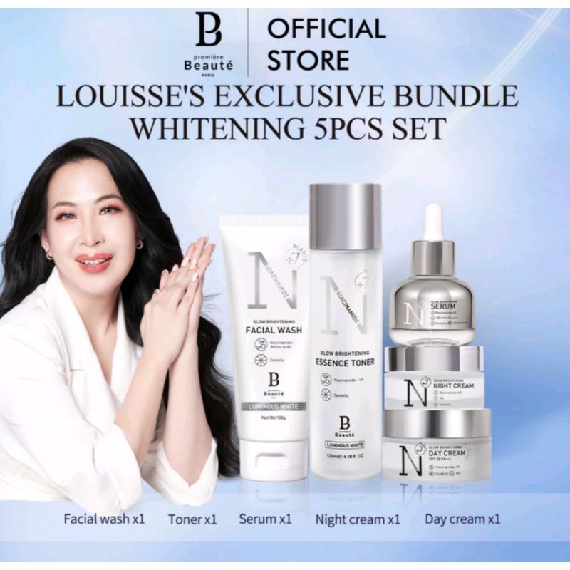 Premiere Beaute Whitening Skincare 5pcs Set