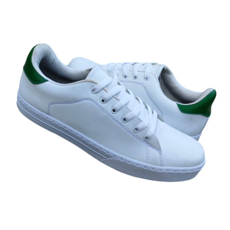 SEPATU SNEAKERS PRIA UKURAN JUMBO BIG SIZE 45 47 47 PUTIH HIJAU TERLARIS