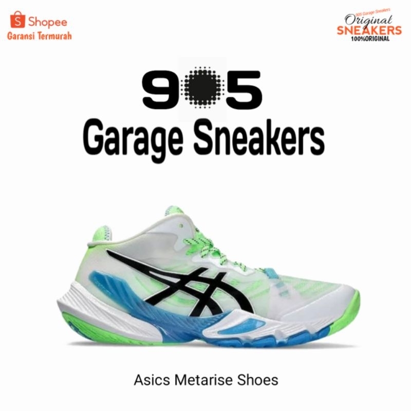 Sepatu Asics Metarise Tokyo Shoes White Black Green Original