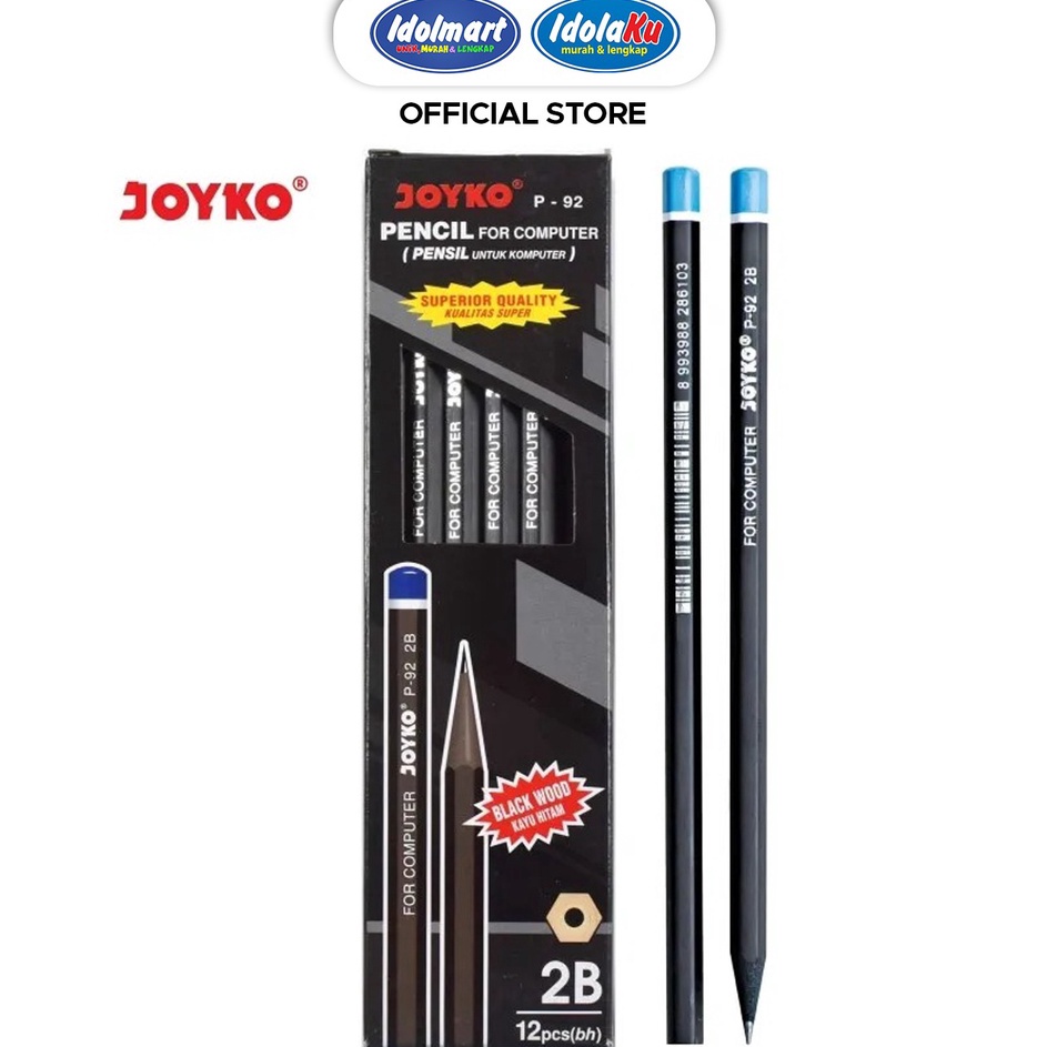 

PELAYANAN CEPAT IDOLMART Pencil Pensil P92 2B 1 BOX 12 PCS 1 lusin isi 12
