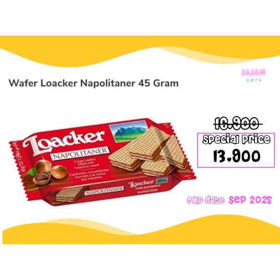 

Wafer Loacker Napolitaner 45 Gram