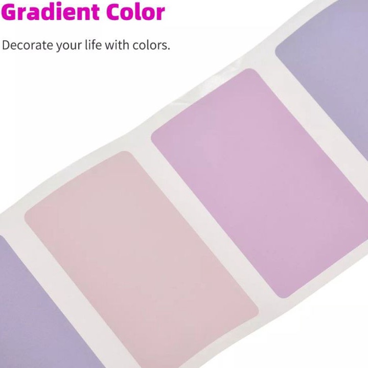 

FESTIVAL DISKON 1 Roll Stiker label 3 warna gradasi cocok untuk printer peripage paperang dll