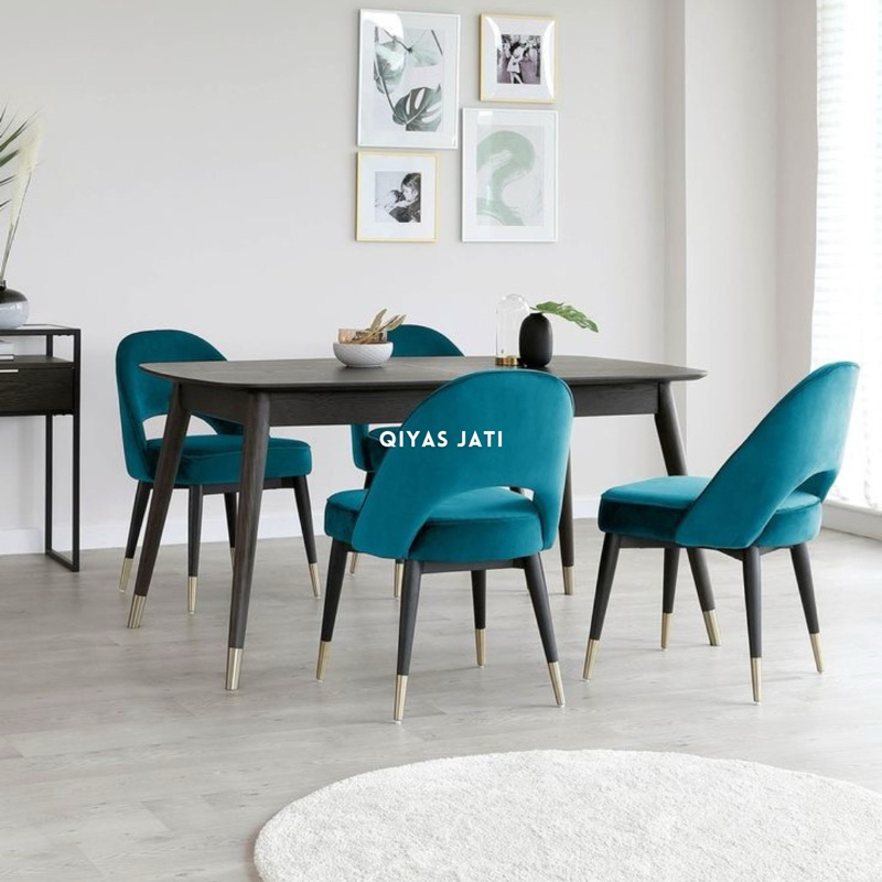 Meja makan 4 kursi jati, Meja makan minimalis, Meja kursi cafe jati tua mewah