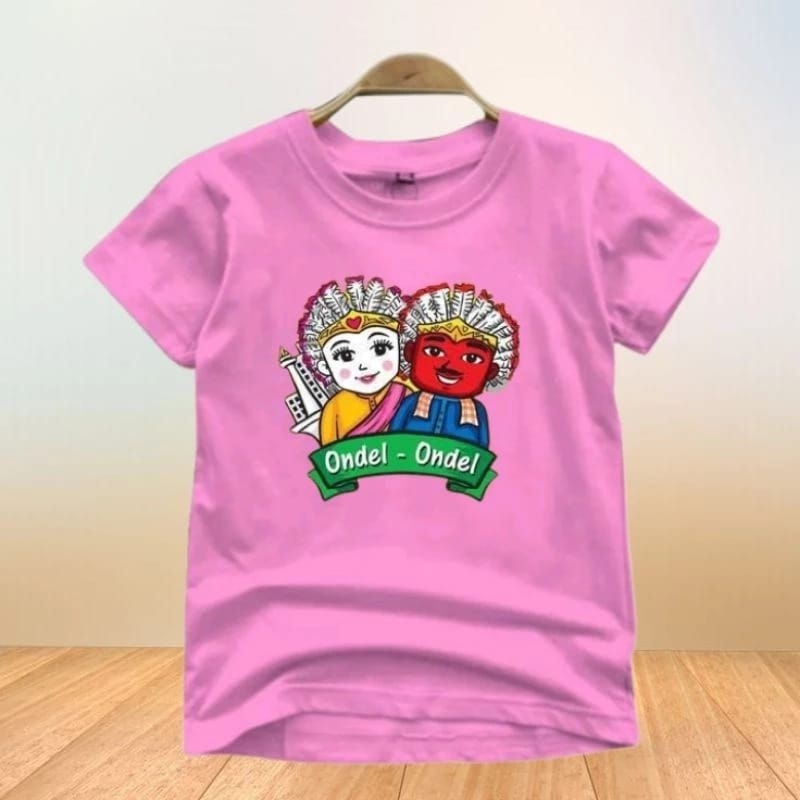 Kaos anak motif ondel-ondel 2-10tahun