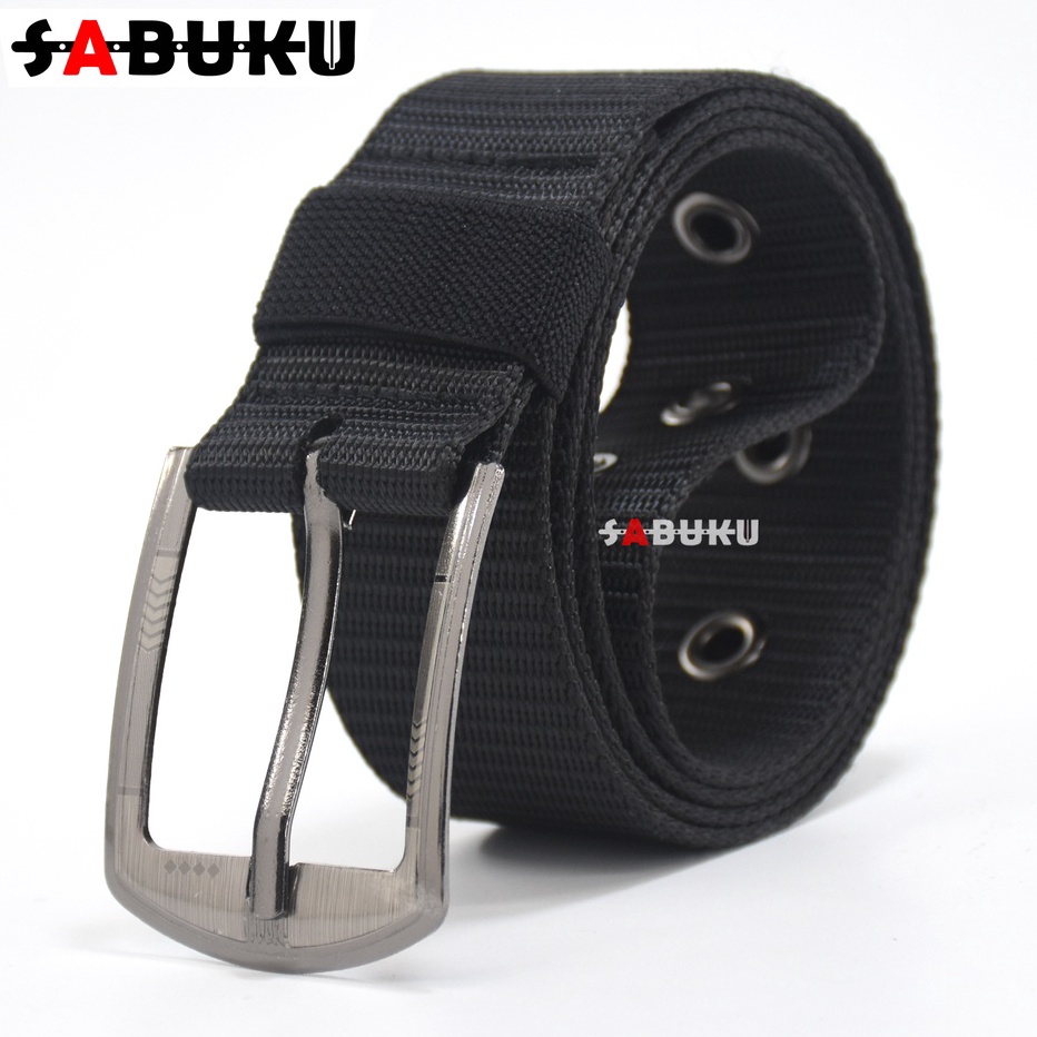 REWARD PROGRAM SK Ikat Pinggang Canvas Nylon Pria Taktikal Militer Variasi Ring Gesper Kanvas Nylon 