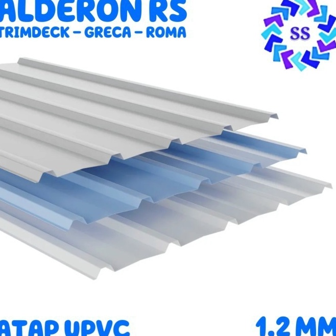 ATAP UPVC ALDERON RS SINGLE LAYER TRIMDECK GRECA ROMA 12MM