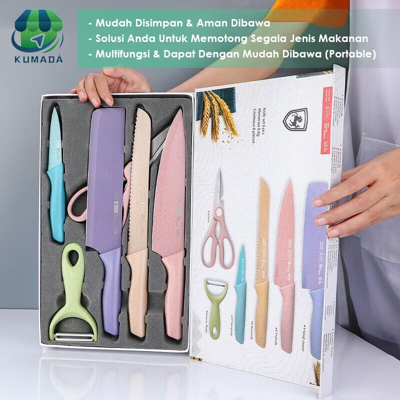 KUMADA Dapur Gunting Enamdalamsatu Set Dapur Rumah Tangga Dengan Satu Set Lengkap Kombinasi Peralata