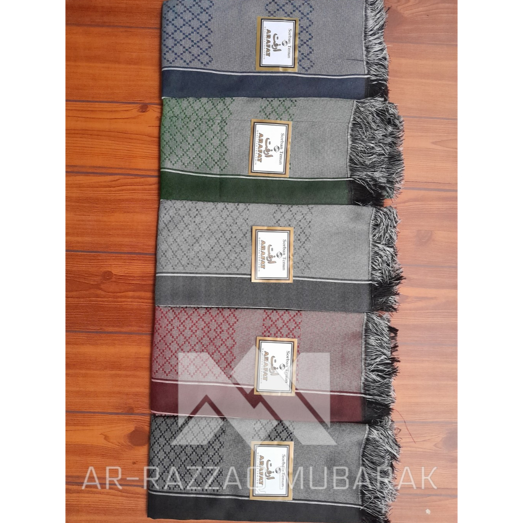 Sorban Tenun Arafat Bintik/Surban Souvenir Umroh Haji Surban Kashmiri