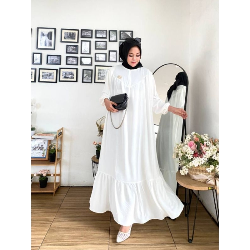 Baju Gamis Jumbo Mewah Ld 130 Ld 140  XXXL XXXXL