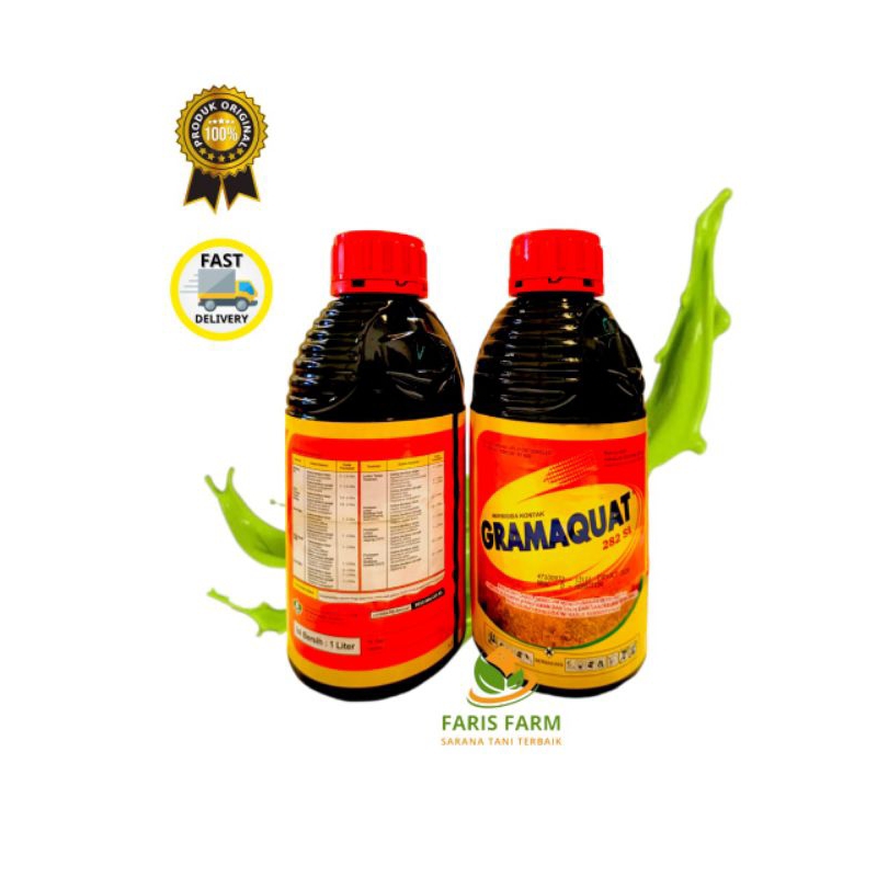 Herbisida Gramaquat 282 SL @1 liter - Herbisida Obat Pembasmi Rumput Liar daun lebar