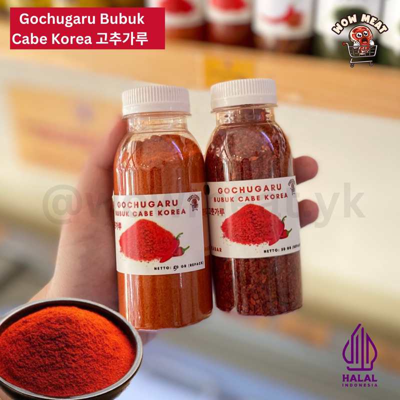 

Gochugaru Cabe Bubuk Halus Korea Halal 50 Gr | Gochugaru Cabe Bubuk Kasar