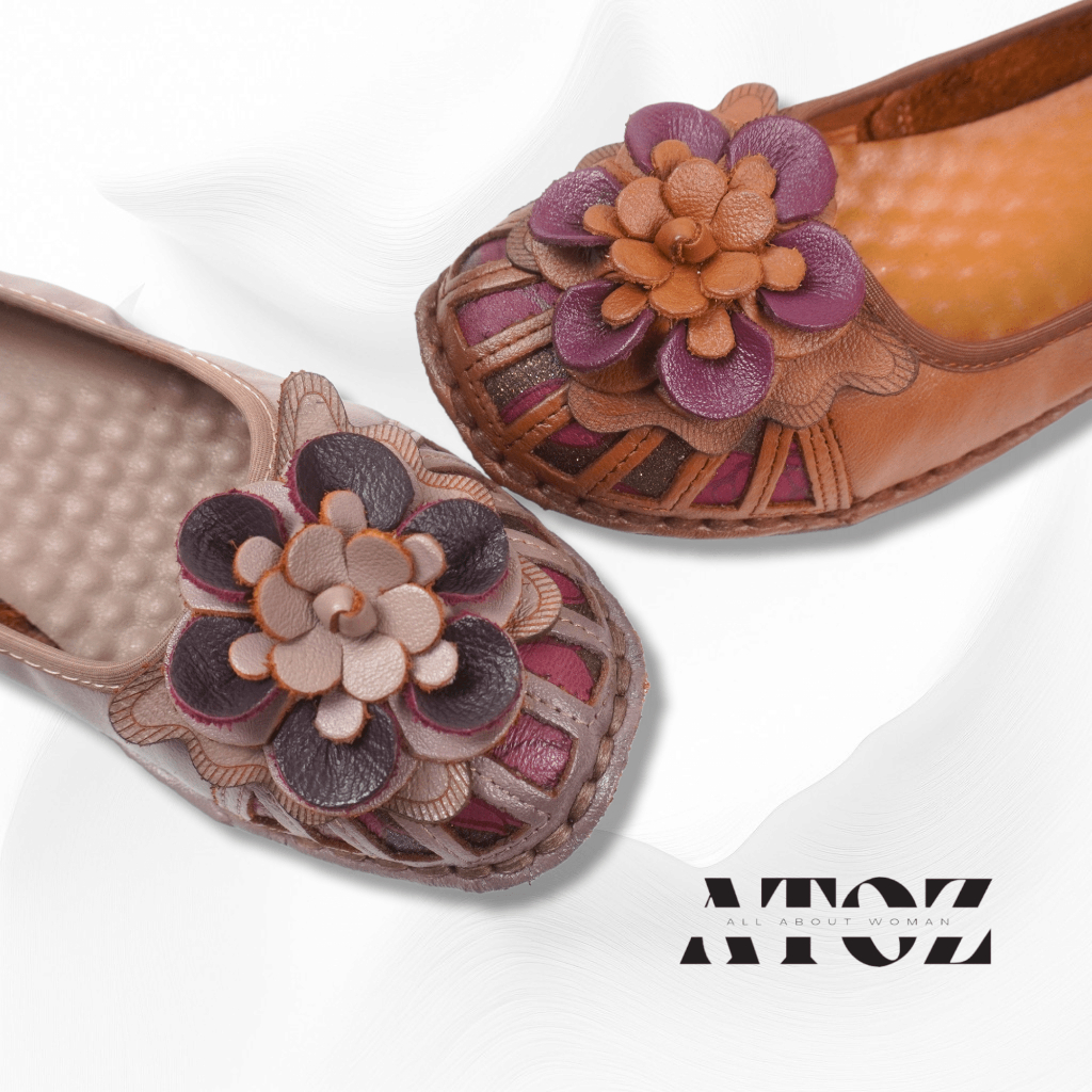 CLARKS Sepatu Wanita Flatshoes AZ 7721 Free Box Kulit Sapi Import Premium New Pita Melati Woman