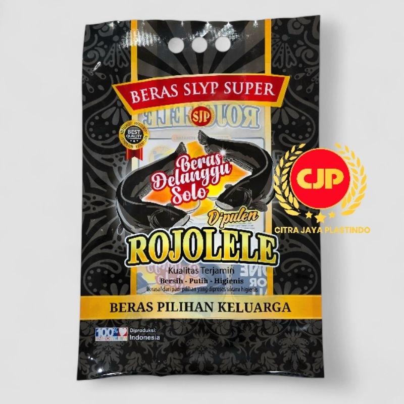 Kantong Plastik Beras Rojolele/Rinjani/Daun suji/ Rojolele Hitam/ RajaleleMSP/ Ramos Bandung uk 5kg