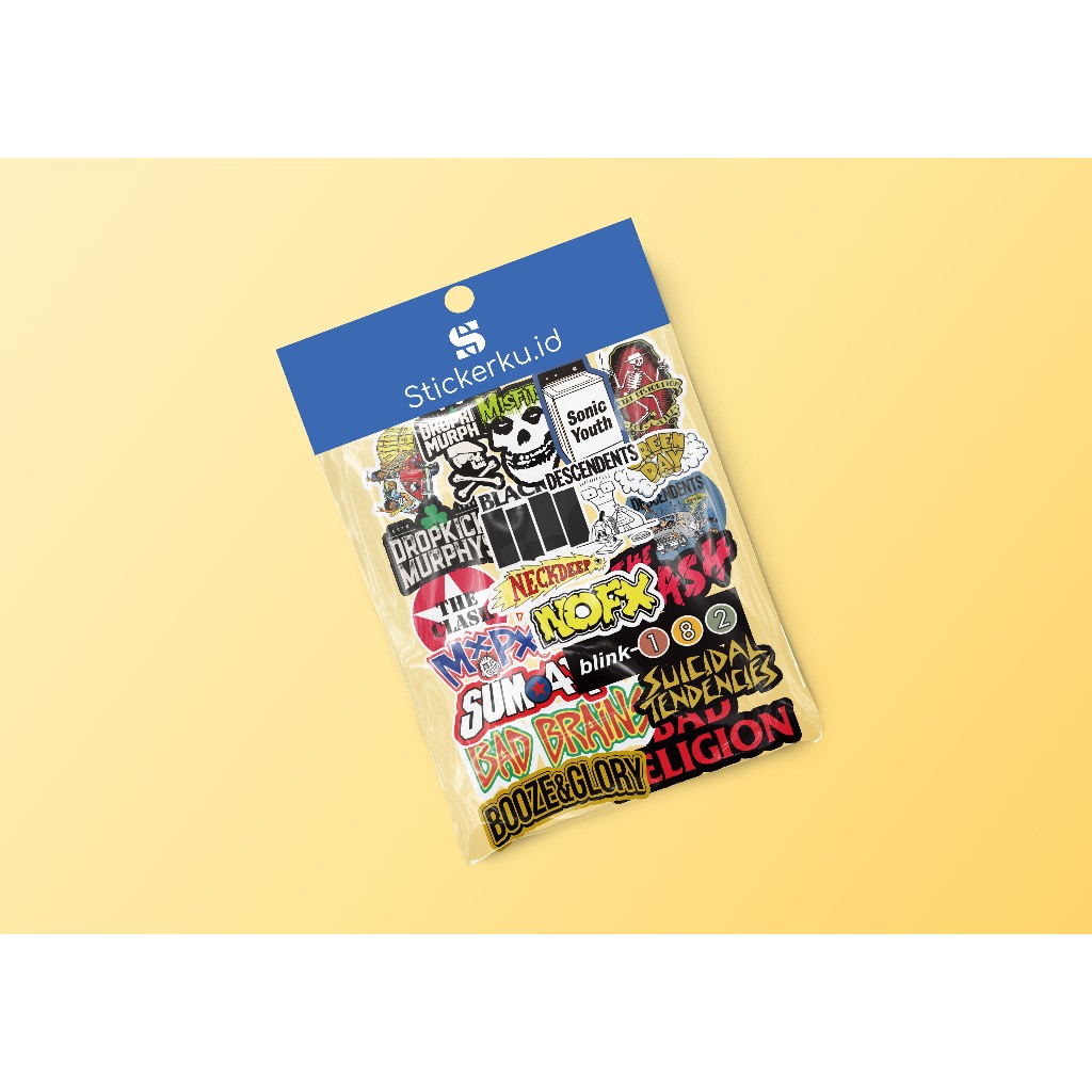 

Sticker Pack Band Sticker Aesthetic Isi 21pcs Stiker Band Punk Rock Vol 3