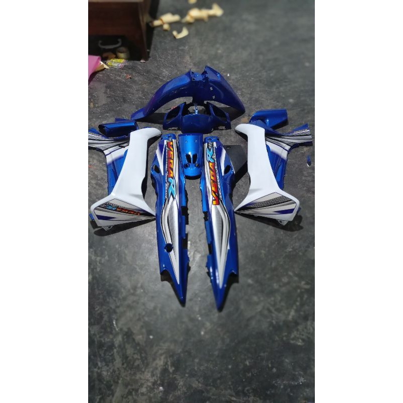 body set vega r lama warna biru putih body halus