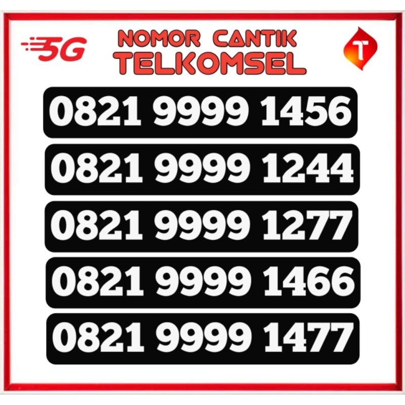 Nomor Cantik Telkomsel Hoki Simpati 9999 1210 1321