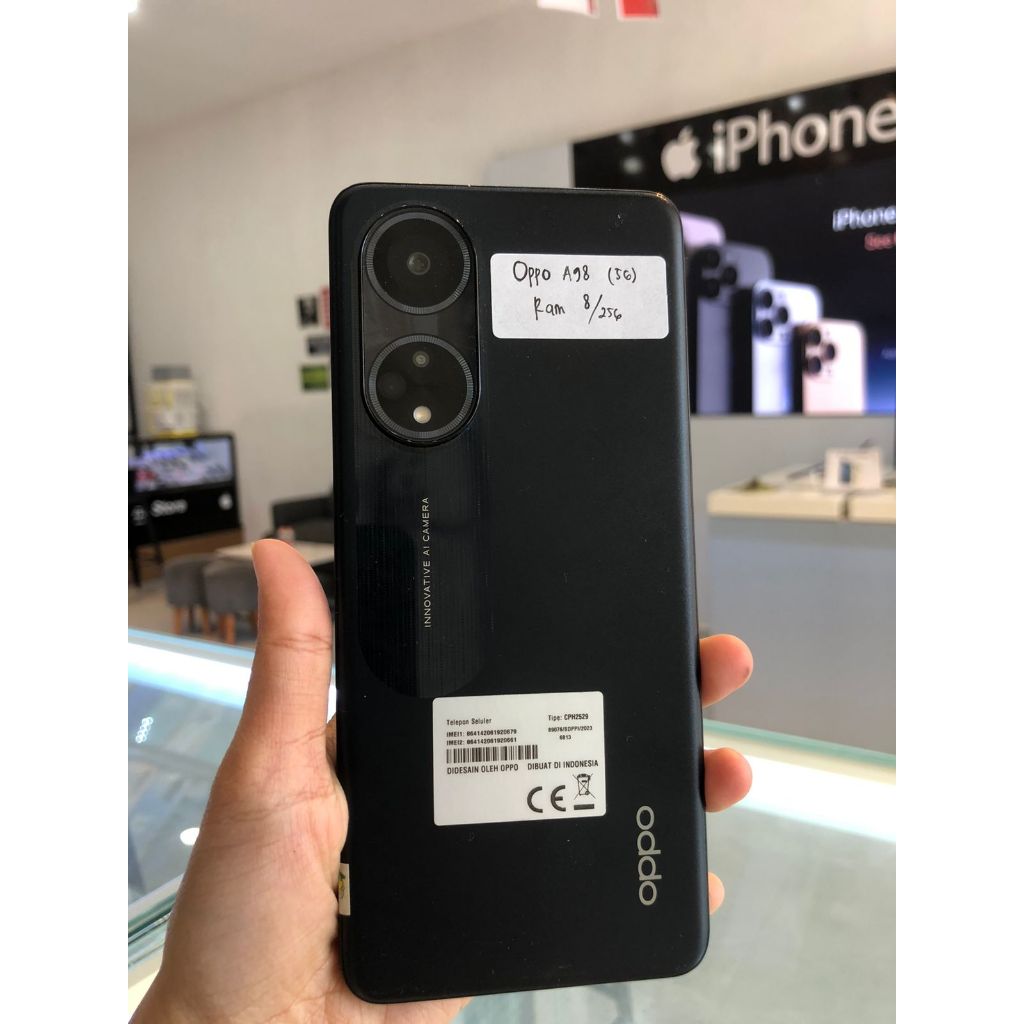 Oppo A98 5G 8/256 Fullset - Hp Bekas