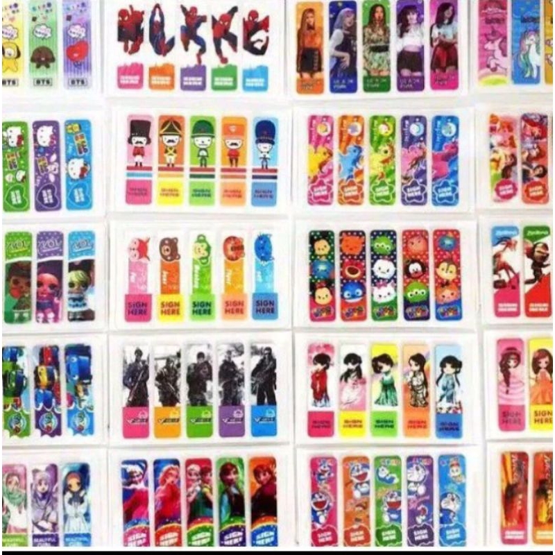 

(ISI 100 PCS) PEMBATAS BUKU PLASTIK KARAKTER