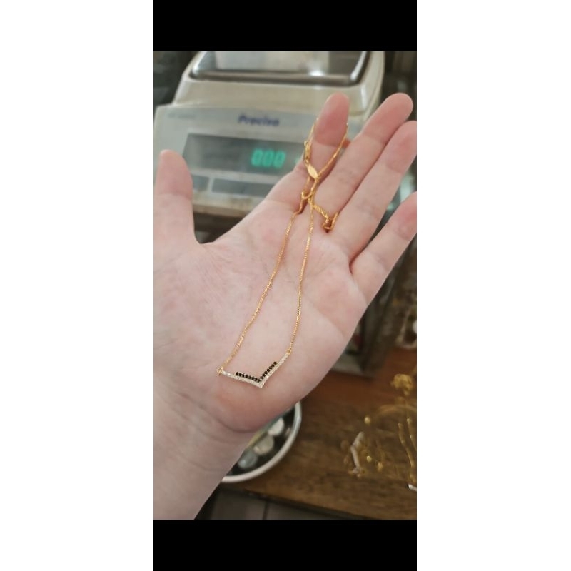 kalung aurel listring itaewon tifani emas asli 37 8K 43 cm