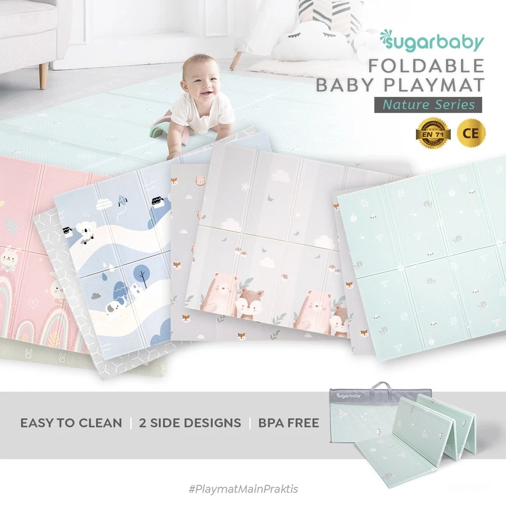 Sugar baby Foldable Baby Playmat - Sugar Baby karpet main anak FREE TAS