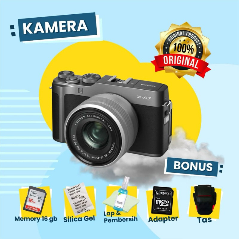 FUJIFILM X-A7 Kit Kamera Mirrorless Second Normal Siap Pakai dan Bergaransi