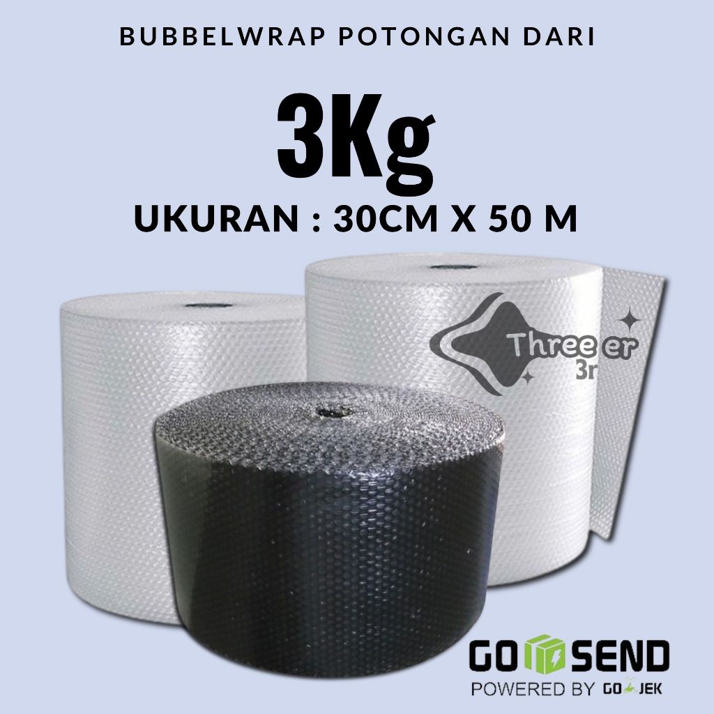 

Bubbelwrap 3Kg Potongan 30x50m Super Kuat Tebal Plastik Packing Grade A Termurah Surabaya