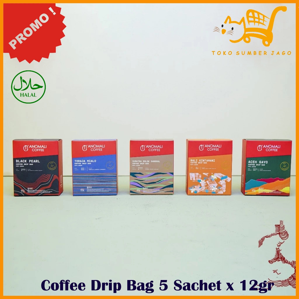 

ANOMALI Coffee Kopi Bubuk Drip Bag 5 Sachets x 12gr