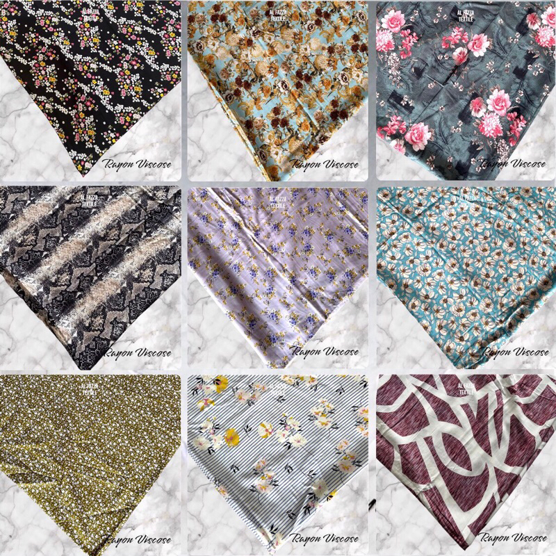 Katun Rayon Viscose | Katun Rayon Lembut Kain Rayon Motif Bahan Katun Rayon Meteran Rayon Motif