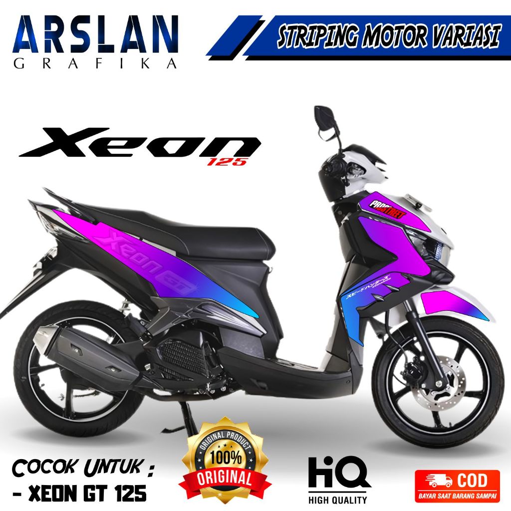Stiker Xeon GT 125 / Striping Xeon GT 125 Variasi Desain Gradasi