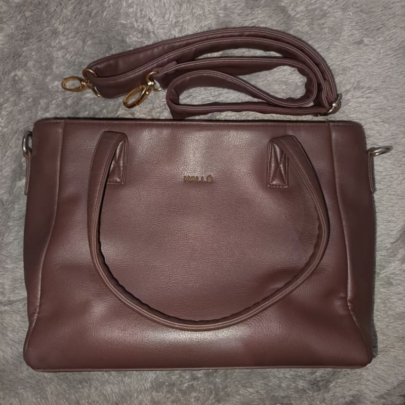 [PRELOVED] YOURKALLE Clara Mini Lite (Brown) Tas Laptop Kalle