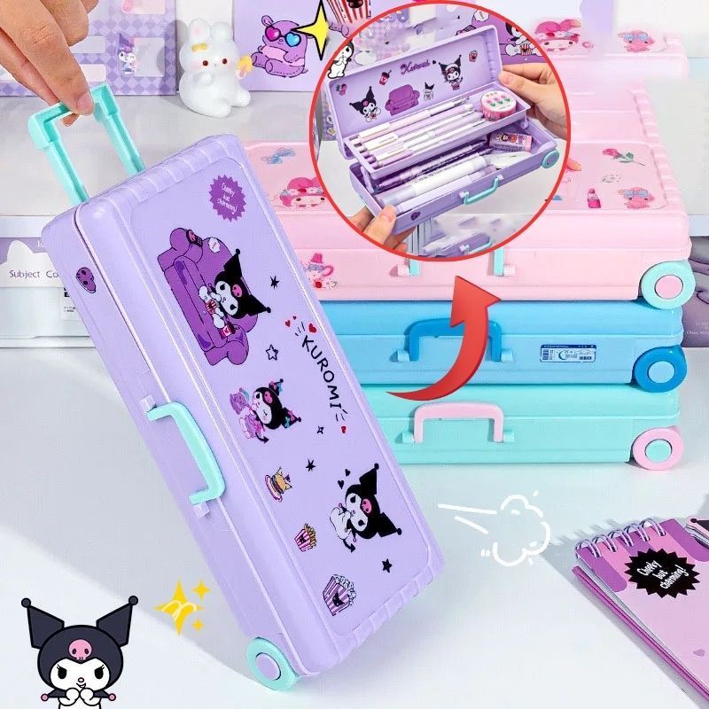 

Sanrio Seri Anime Kartun Pensil Kasus Troli Kotak Alat Tulis Large Capacity Kotak Pensil School Supplies Tempat Bag