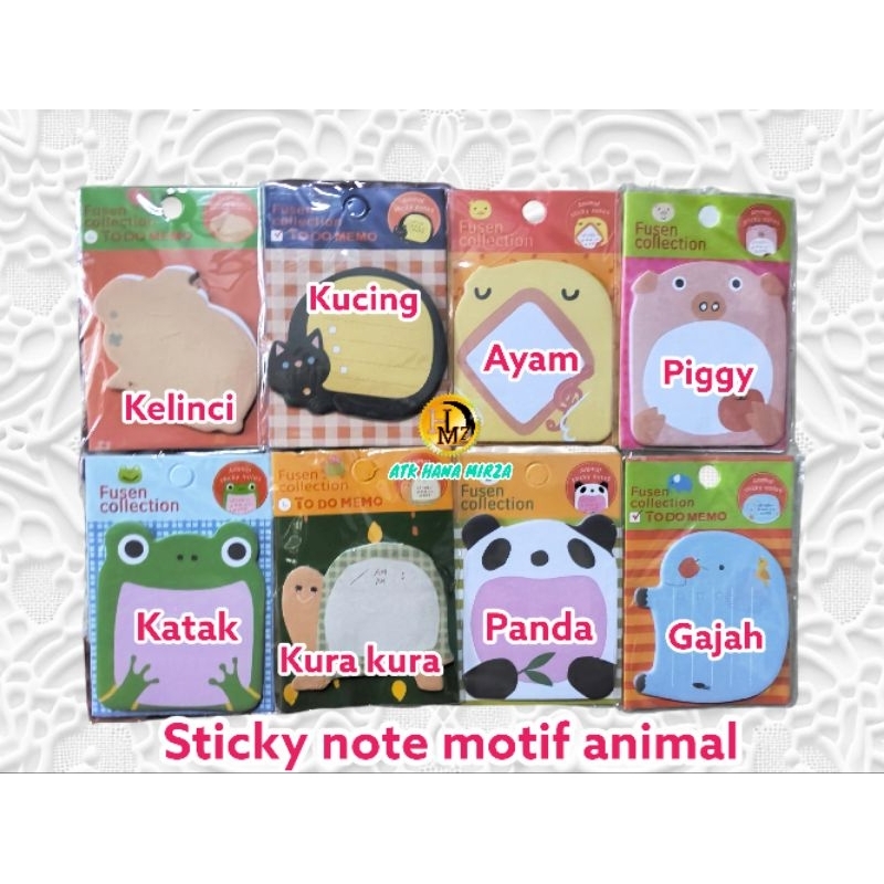 

Sticky Note motif Animal (motif dikirim random)
