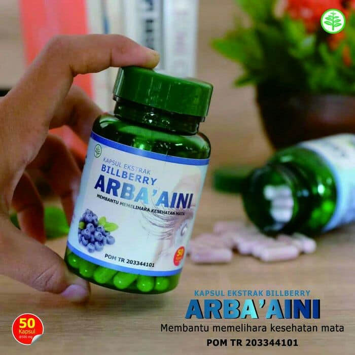

Kapsul Ekstrak Billberry Arba'aini kesehatan Mata 50kps