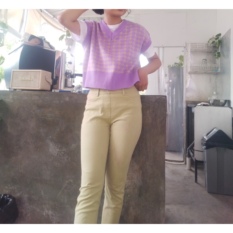 Vest rajut purple import korean style