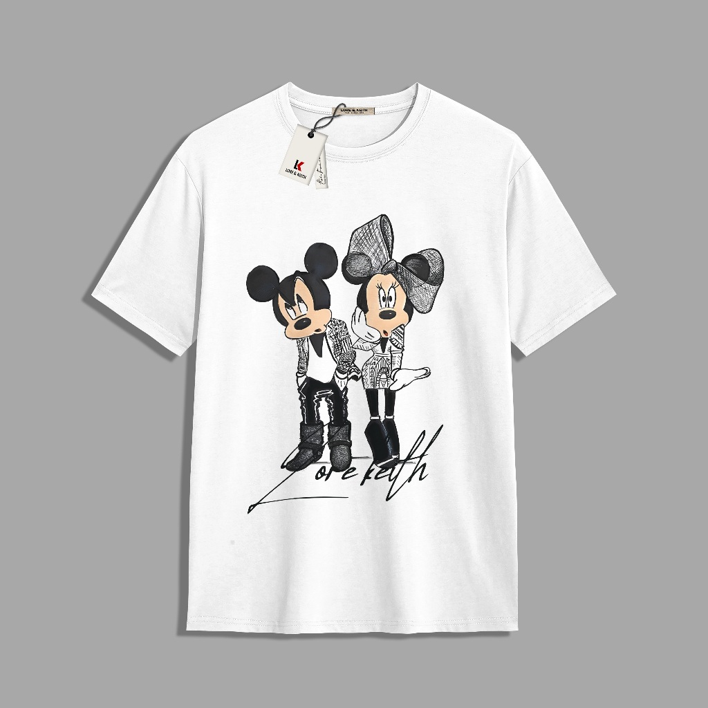 T-shirt Character Disney/ Kaos Minnie & Mickey Couple Unisex
