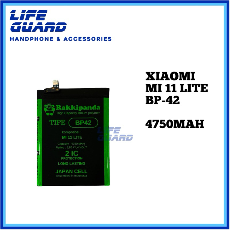 BATERAI RAKKIPANDA XIAOMI MI 11 LITE BP-42 BATRE DOUBLE IC