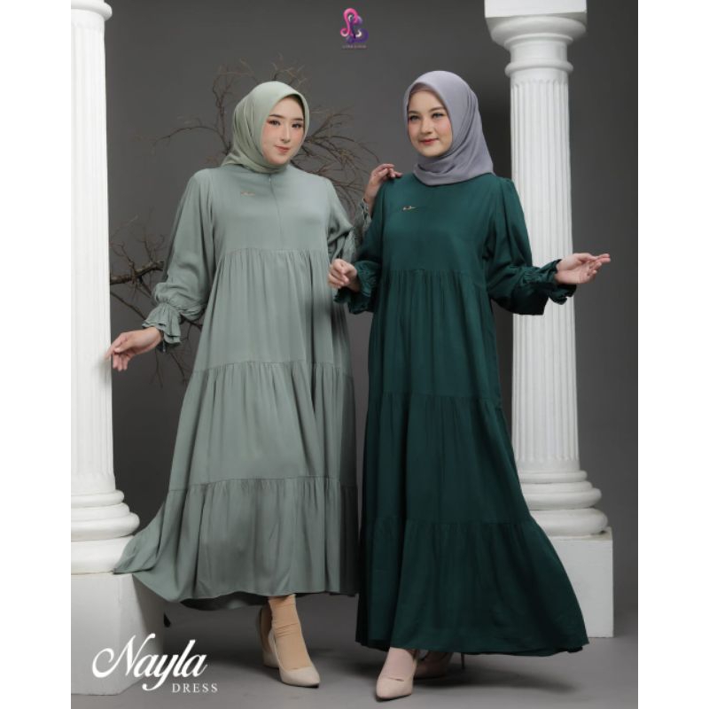 Linalivia Hijab Gamis Daily NAYLA dress rayon premium
