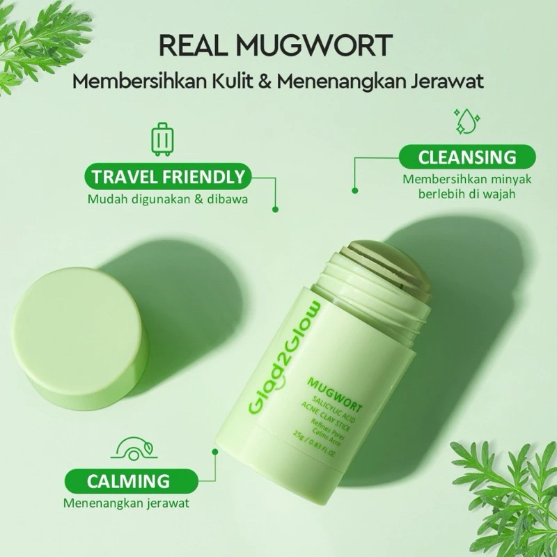 Glad2glow Clay Mask - Glad2glow Clay Stick Mask Niacinamide Mugwort ORIGINAL