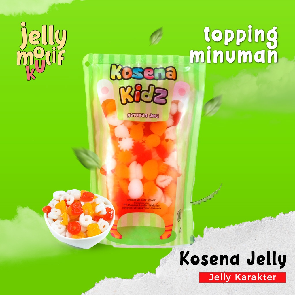 

Topping Minuman Jelly Motif Lucu Jelly Karakter Kosena Kidz 500gr