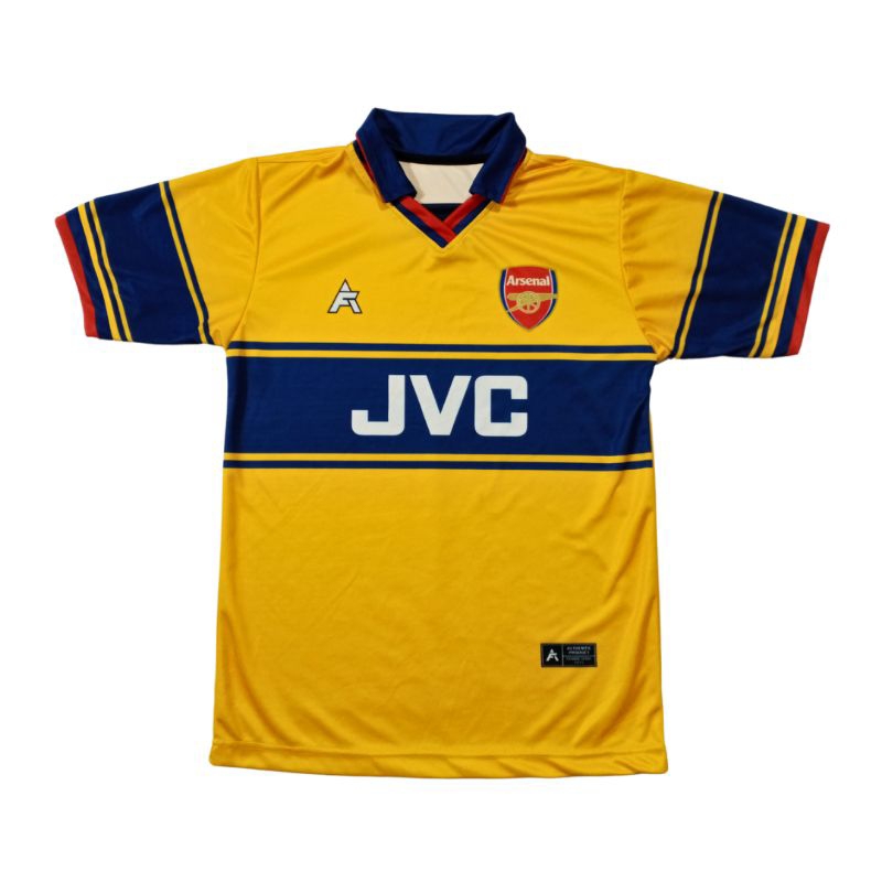 Jersey Retro Vintage Arsenal Away 1997-1998 Full Printing by Fathree Sport / Jersey Sepakbola / Jers