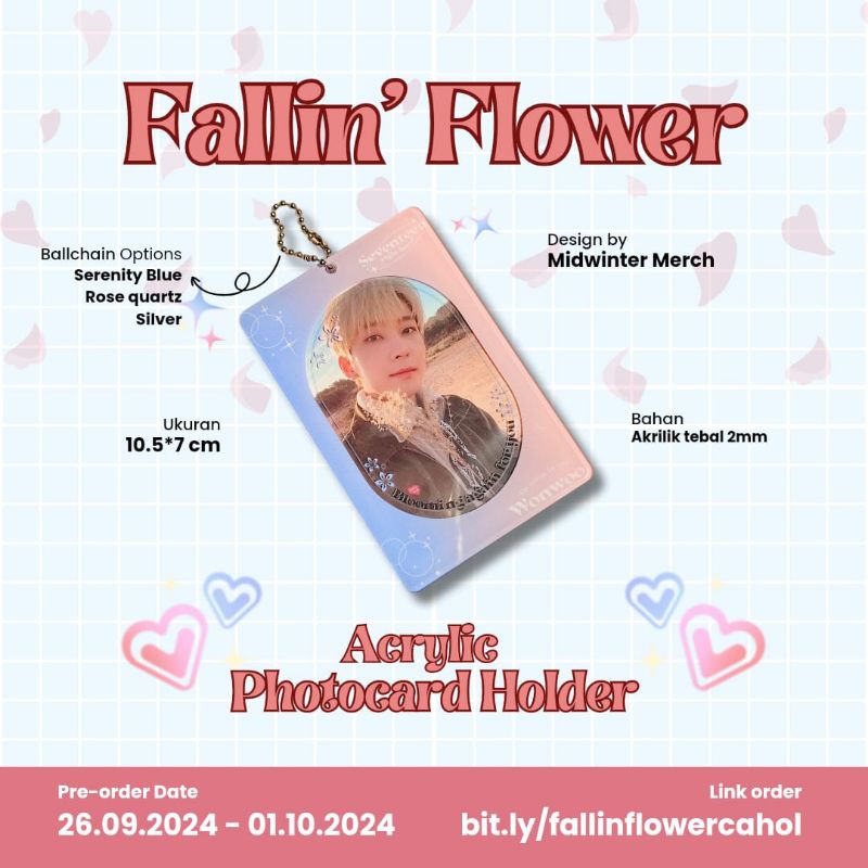 SEVENTEEN Acrylic Photocard Holder Fallin' Flower Version