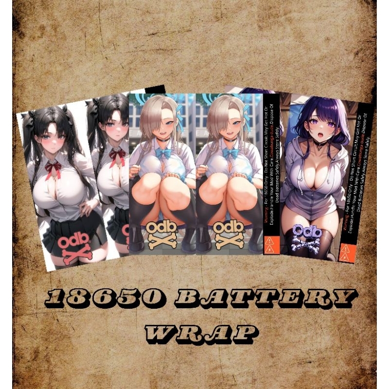 

AMBITIONSTORE - Stiker Skin Wrap Baterai 18650 Motif Ga Jelas V1 Series - Pelindung dan Penghias Baterai 18650 Untuk Segala Merek Baterai