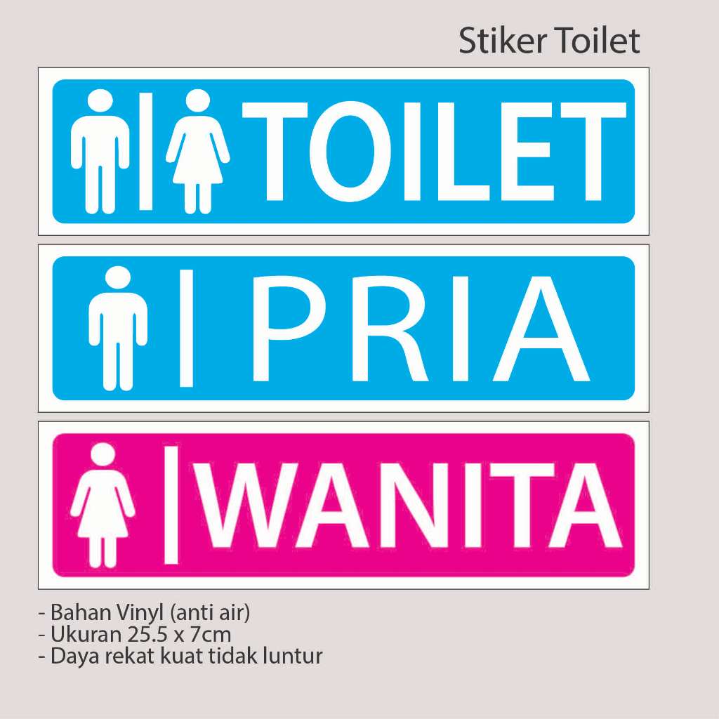 

Sign Sticker Label Toilet / Stiker toilet pria / stiker toilet wanita / stiker kamar mandi / stiker kamar mandi laki laki / stiker kamar mandi