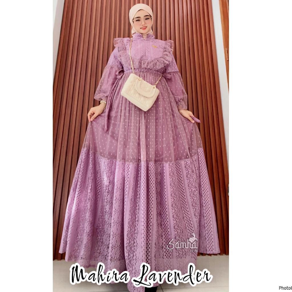 MAHIRA SAMHA BY NAJWAMUNGIL gamis malika tile dot brokat brukat