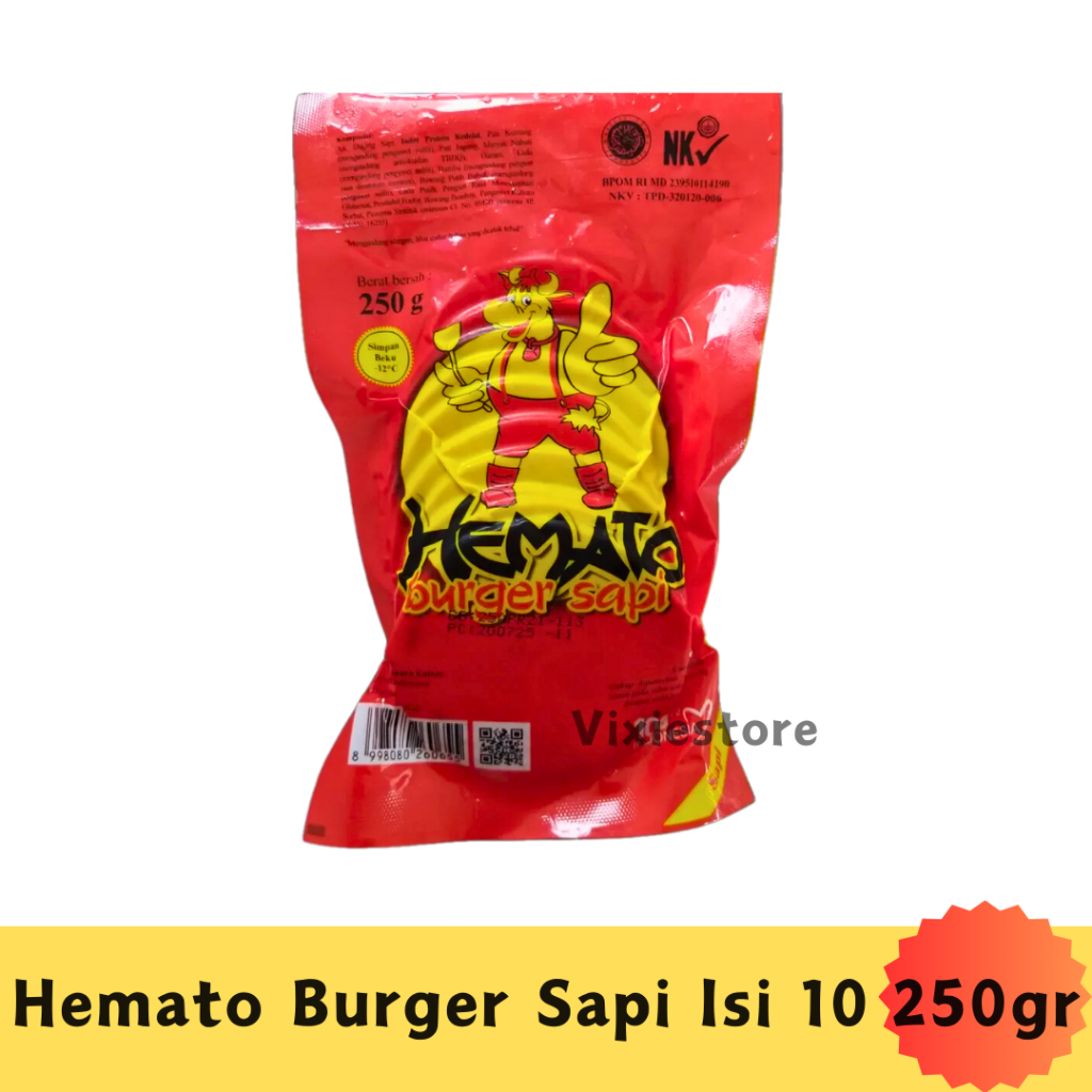 

Hemato Beef Burger 250gr - Daging Burger Sapi